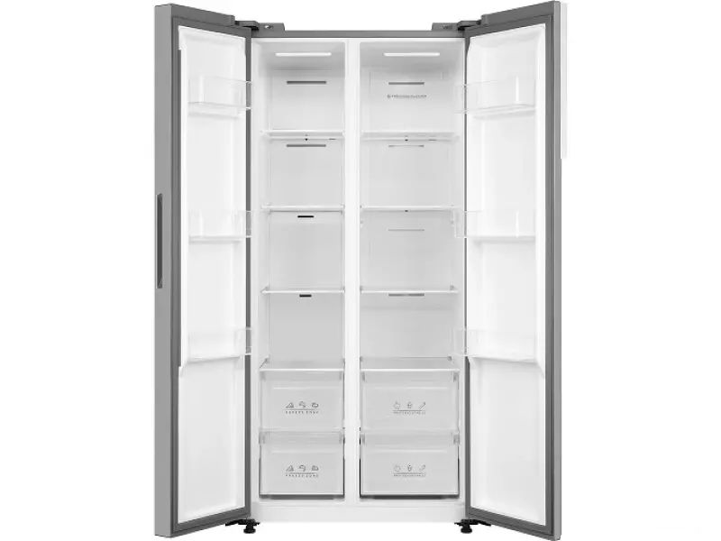Tesla RB4600FMXE side-by-side frižider, 271l+189l, Total No Frost, ŠxDxV:835x635x1775, Inox