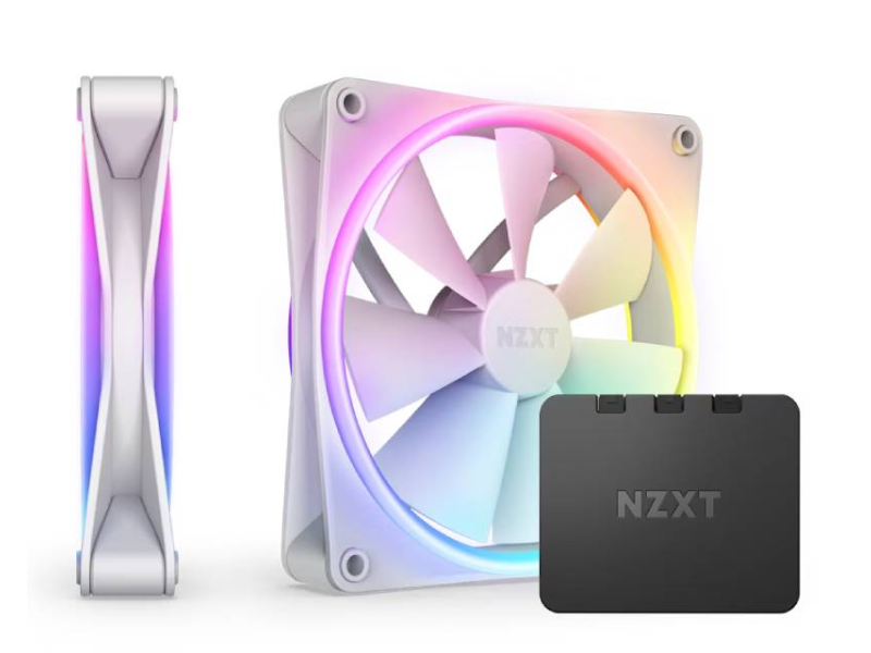 NZXT F140 RGB Duo Twin Pack 140mm ventilator beli (RF-D14DF-W1)
