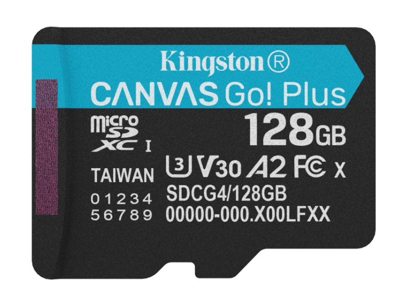 KINGSTON Memorijska kartica U3 V30 microSDXC 128GB Canvas Go Plus 200MB/s A2 SDCG4/128GBSP