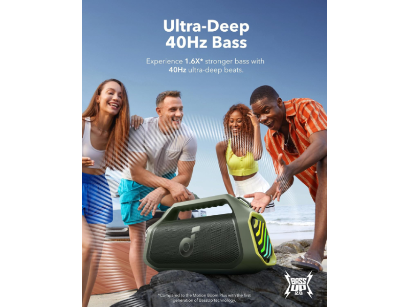 ANKER Soundcore Boom 2 Plus 140W 2.2 prenosivi bluetooth IPX7 zvucnik zeleni