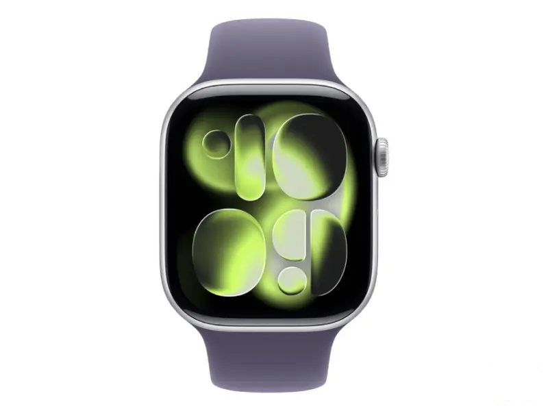 APPLE Watch S11 GPS 46mm Silver Aluminium Case with Purple Fog Sport Band -S/M (MEV94ET/A) 