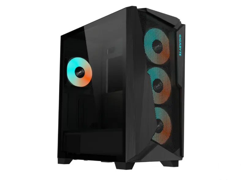 GIGABYTE C301 Glass V2 Black ATX Case, 4*ARGB, 2*2.5"/2*3.5", USB 3.1 Type-C,USB 3.0 x2,Audio in&out