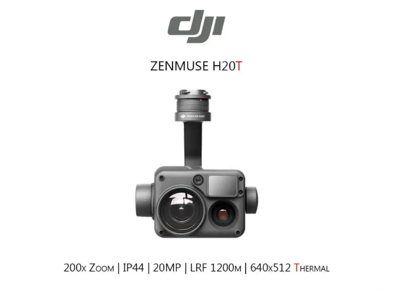 DJI Zenmuse H20T Camera, 20 MP Zoom Camera, 12 MP Wide Camera, 640x512 px Radiometric Thermal Camera