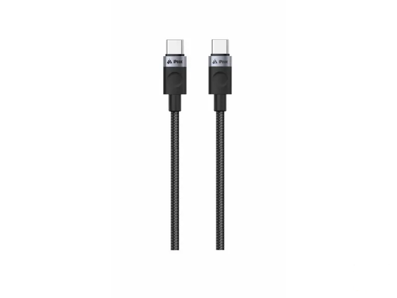 iPEAX Kabl Textile Type-C/Type-C 1m, USB 2.0 Black