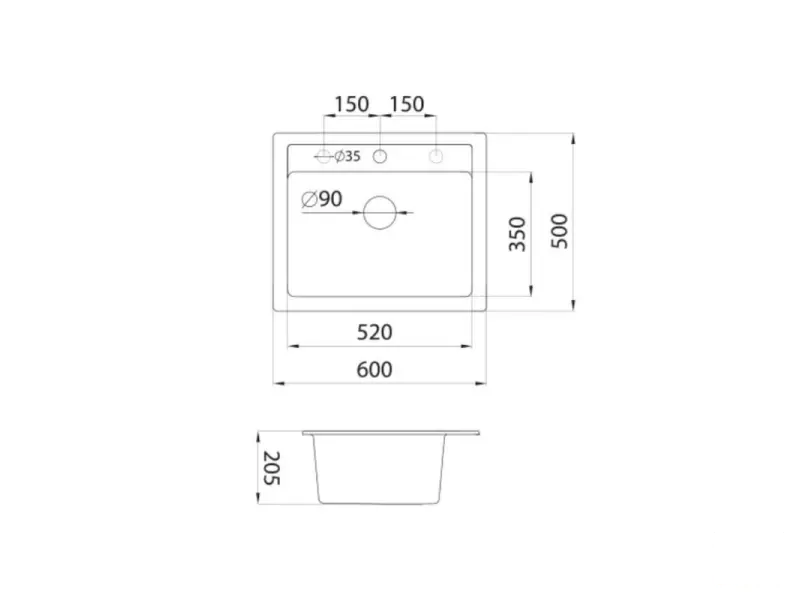 METALAC X QUADRO 60 600X500 BE
