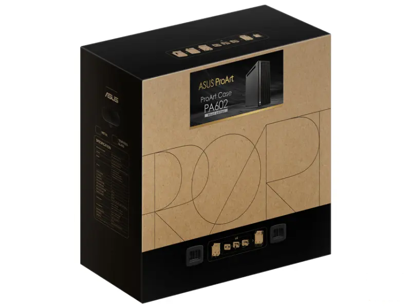 ASUS PROART PA602 WOOD METAL PWM BLACK kućište crno 