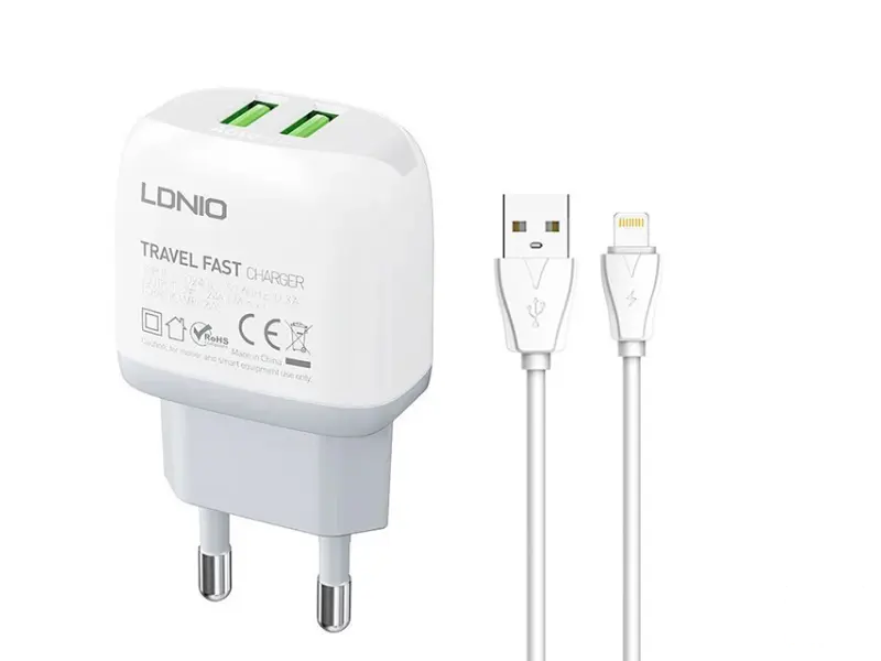LDNIO Q229 USB/Tip C QC3.0 20W punjač + kabl iPhone 