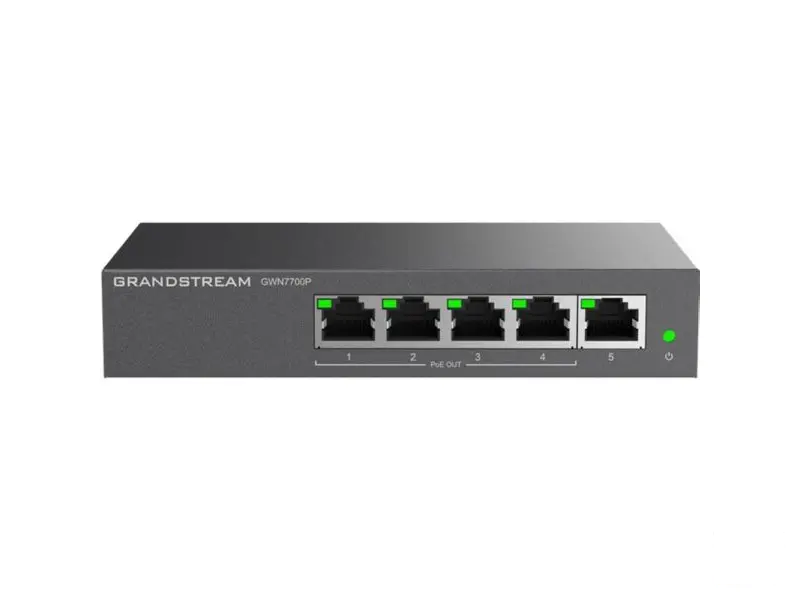 Grandstream GWN7700P GWN7700P PoE svič, 4 x GE 802.3af/at PoE+ (60W)