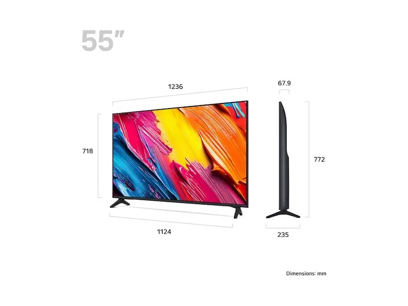 LG 55QNED70A6A QNED TV 55" ultra HD, WebOS 25 smart, Alpha 7 AI Processor Gen8, magic remote
