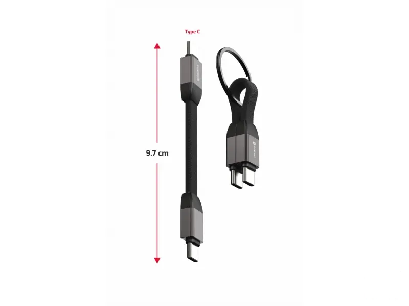 Swissten Kabl Magnetic keychain USB-C / USB-C 9.7cm