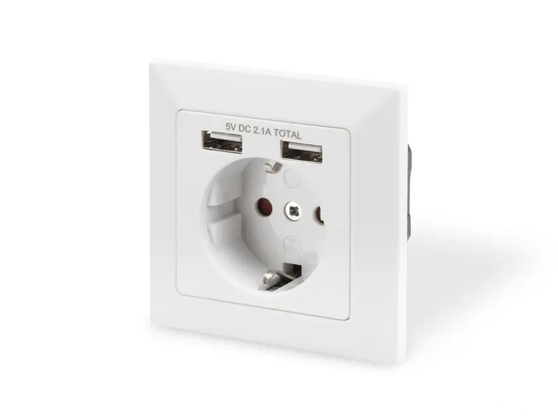 Tessan Zidna uticnica  TS-331 3 uticnice 2 USB porta