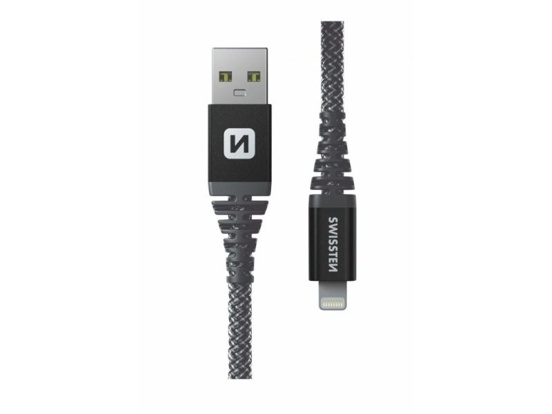 Swissten DATA CABLE KEVLAR USB / LIGHTNING 1.5 M ANTRACIT