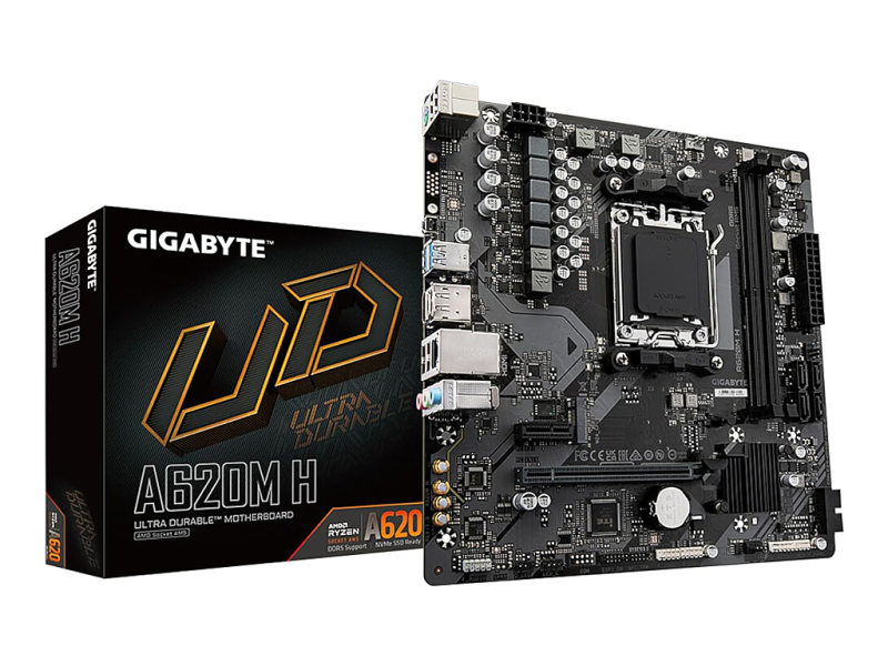 GIGABYTE AMD Ryzen MB PRIME A620M H, 2*DDR5 DIMM 6400MHz, M.2, RAID, DP/HDMI, USB 3.2, AM5