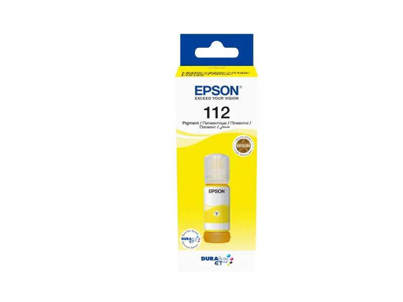 EPSON C13T06C44A 112 EcoTank Pigment Yellow ink bottle