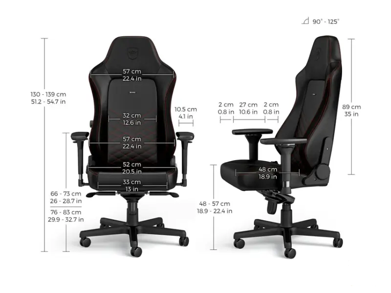 NOBLECHAIRS HERO Gaming stolica crno-crvena 