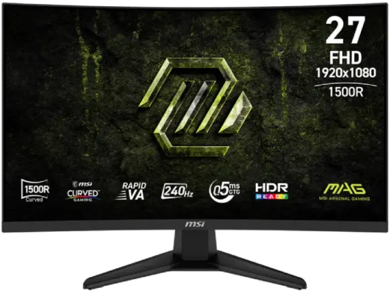 MSI 27 inča 275CF X24 MAG FHD 1920x1080 Rapid VA 240 Hz zakrivljeni gaming monitor 