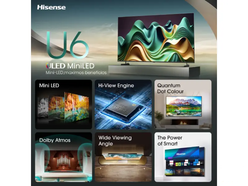 HISENSE 65 inca 65U6NQ Mini-LED 4K UHD Smart TV