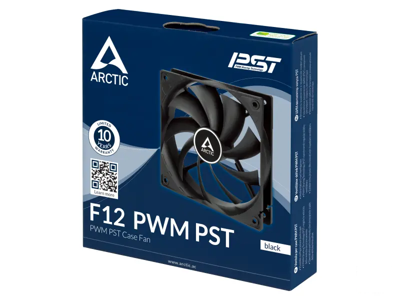 ARCTIC F12 PWM PST 120mm PWM Fan with Cable Splitter, 230-1350 rpm, 4-Pin Connector + 4-Pin socket
