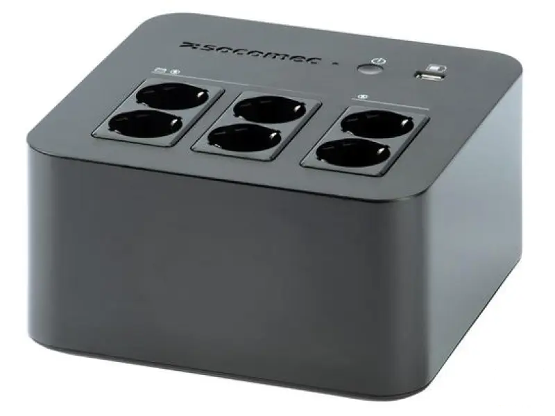 Socomec UPS NeTYS PL 600VA/360W 230V 50/60Hz, 4+2 SCHUKO (ŠUKO), USB, Offline