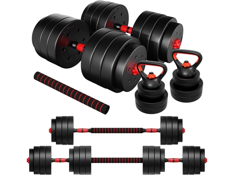 Athler AT-LION 45 (22 dijela)Set tegova 40kg , 4-in-1 funkcija: bučica, šipka, zvono, pokretna šipka, materijal: pjena, podesiva dežina.