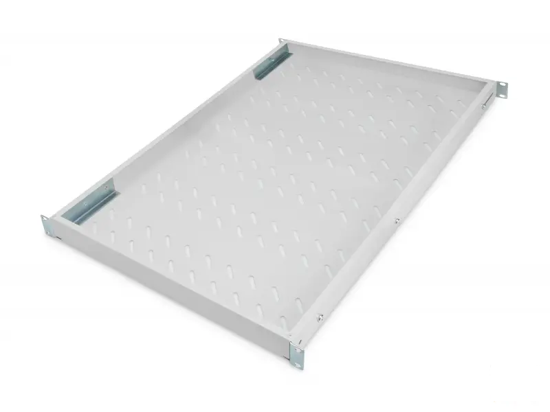 Digitus Polica fiksna 483 mm (19"), nosivost do 50 kg, 44,5×482×700–900 mm, siva