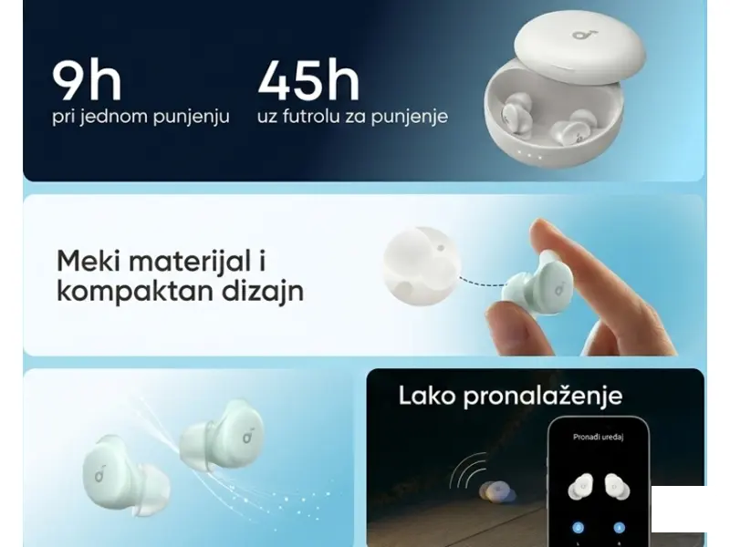 ANKER Soundcore Sleep A30 Noise Masking BT bežične bubice bele 