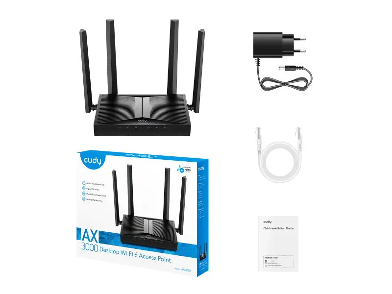 CUDY Access point AP3000D AX3000 Wi-Fi 6 Desktop