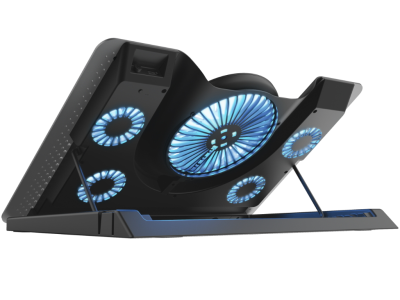 TRUST GXT1125 Quno Laptop Cooling stand,5 fans,Black,Max laptop size 17"