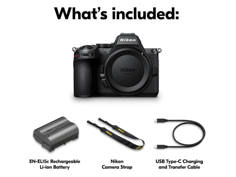 NIKON Z5 II Mirrorless Camera Body, 4K/60p, Full Frame 24.5 MP BSI-CMOS, 3.2" LCD