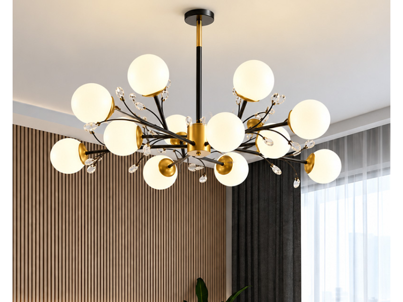 MARLUX 9660-12 viseći luster sa 12 kugli crni