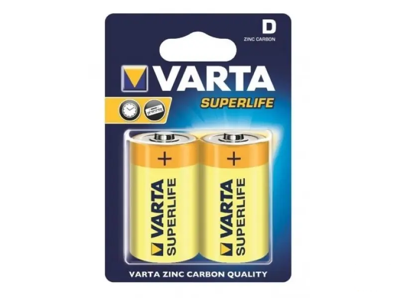 Cink-karbon baterija Superlife R20 2/1 Varta