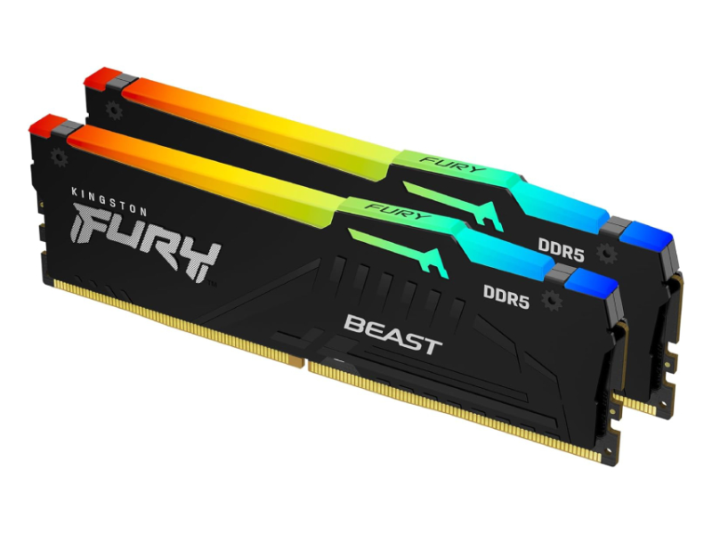 KINGSTON DIMM DDR5 32GB (2x16GB kit) 6400MT/s KF564C32BBEAK2-32 FURY Beast Black RGB EXPO