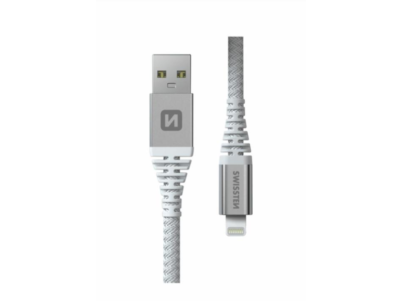 Swissten DATA CABLE KEVLAR USB / LIGHTNING 1.5 M WHITE