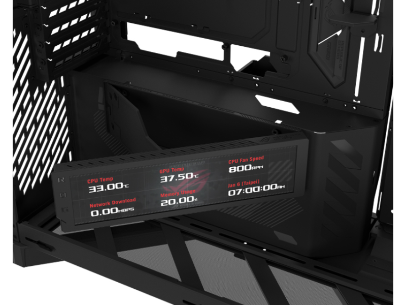 ASUS ROG CRONOX GR801 CURVE TG ARGB BLACK Gaming kućište crno