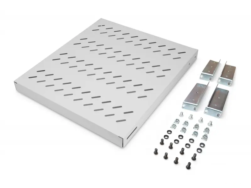Digitus 1U fixed shelf (POLICA) 19"  for 800 mm depth racks 44x482x500 mm, adjust. 500-700 mm depth, grey