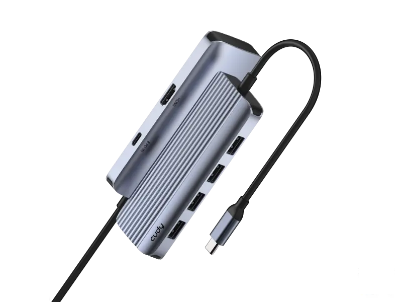 CUDY HUB UH500 6-in-1 1x HDMI 4K, 1x USB Type-C PD 100W, 4x USB A 3.2