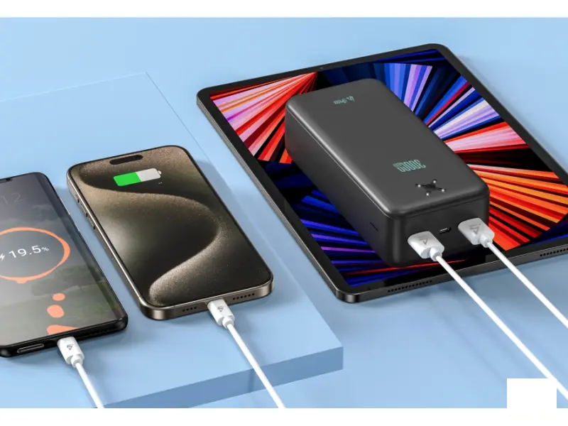 iPEAX Power bank 30000 mAh, 10.5W, 2x USB-A Black