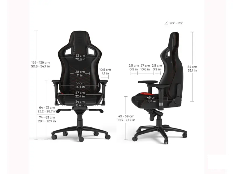 NOBLECHAIRS EPIC Gaming stolica crno-crvena 