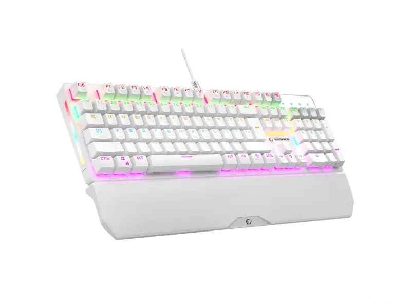 Rampage Tastatura KB-R86 UMBRA White USB Rainbow RGB Mechanical Blue Switch US Layout Gaming