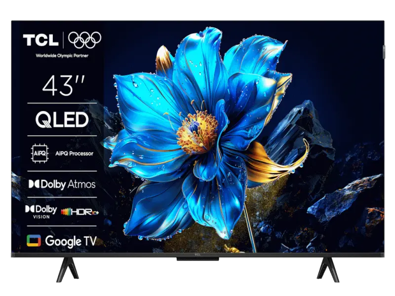 TCL 43P7K QLED TV 43" ultra HD, Google TV smart, AiPQ processor, Dolby Atmos,slim dizajn(bez okvira)