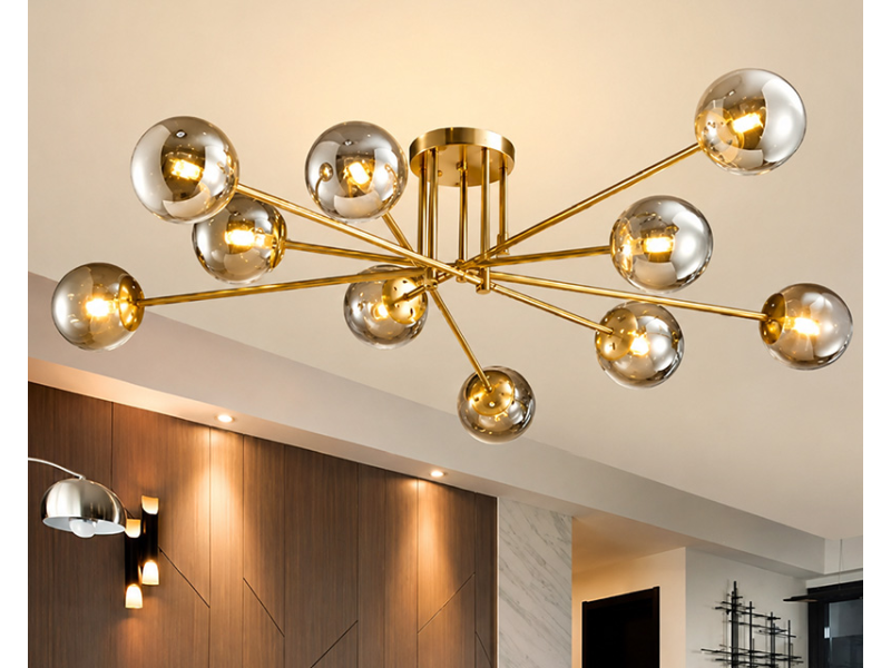 MARLUX 9676-10 viseći luster sa 10 kugli zlatni