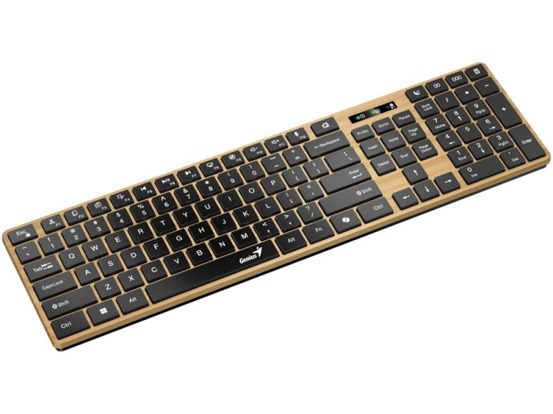 GENIUS SlimStar 7250BT, AI, Pine Wood US wireless tastatura