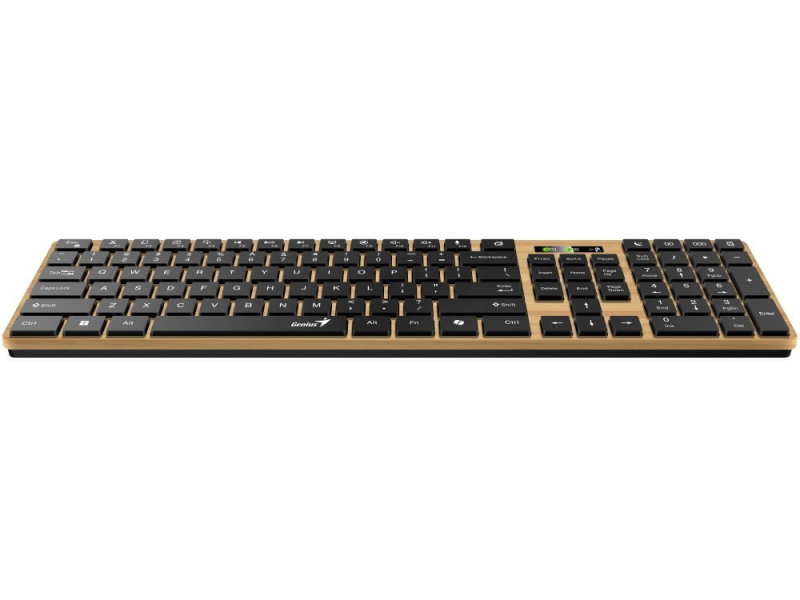 GENIUS SlimStar 7250BT, AI, Pine Wood US wireless tastatura