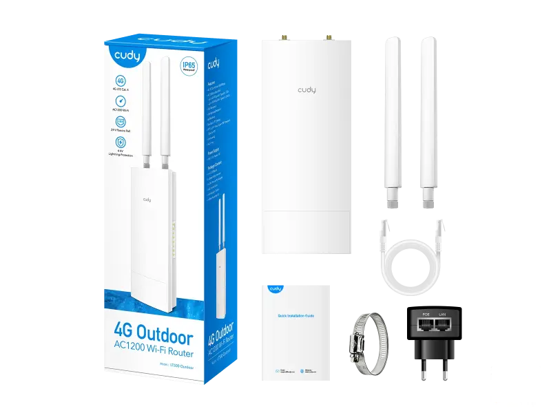 CUDY Router LT500 Outdoor AC1200 WiFi Mesh 4G LTE