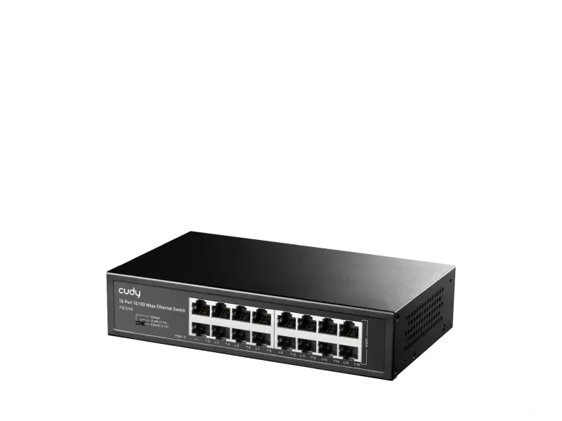 CUDY Switch FS1016 16-Port 10/100 Metal Rackmount