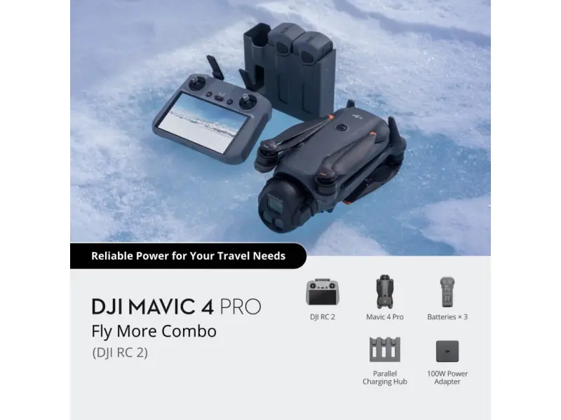 DJI Mavic 4 Pro Fly More Combo + DJI RC 2, 100MP Hasselblad Camera, 6K/60fps HDR Video, 51-Min
