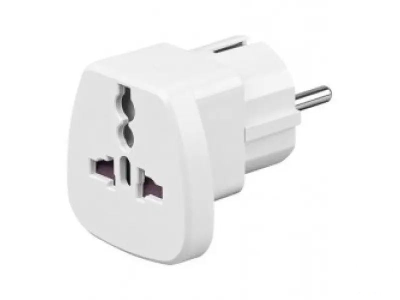E-GREEN Adapter Euro utikač - UK utičnica bijeli