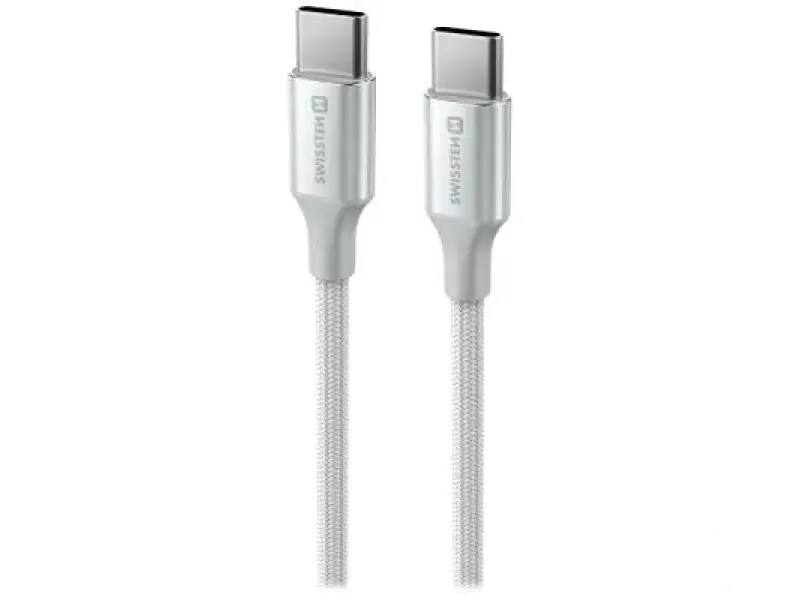 Swissten Data cable textile II USB-C / USB-C 1.5m White