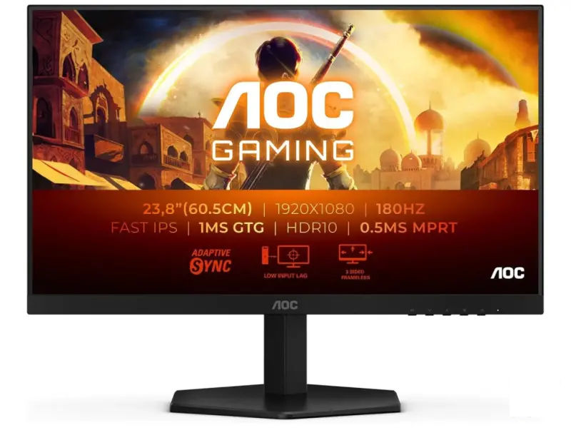 AOC IPS Gaming Monitor 24G42E, 24", Full HD 1920x1080, 180Hz, 1 ms, 1000:1, HDMI/DP