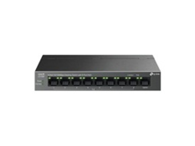 TP-LINK LS109P PoE svič 9-port 10/100Mb/s / 8 x PoE+ porta 802.3af/at do 63W (do 30W po portu)